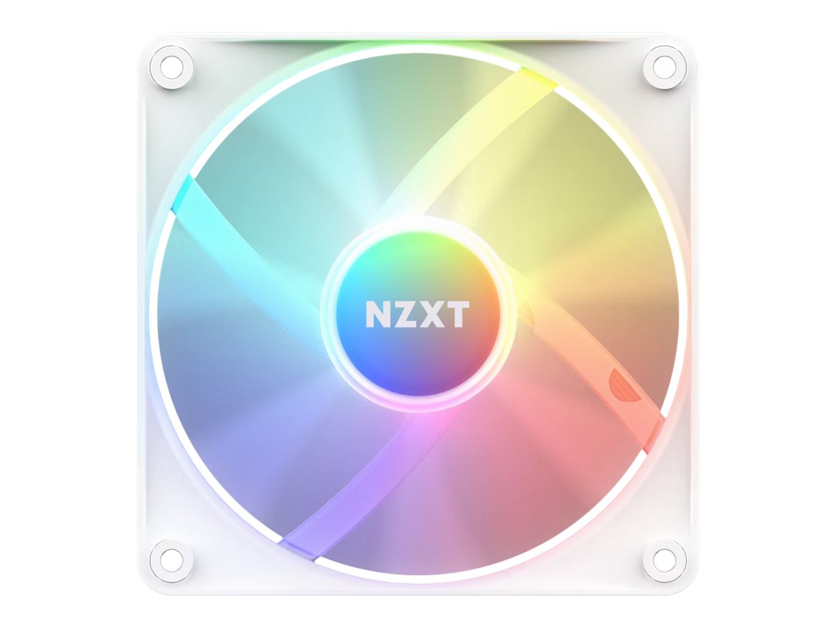 NZXT F120 RGB Core - White - Kabinet køler - 120mm - Hvid med RGB - 34 dBA