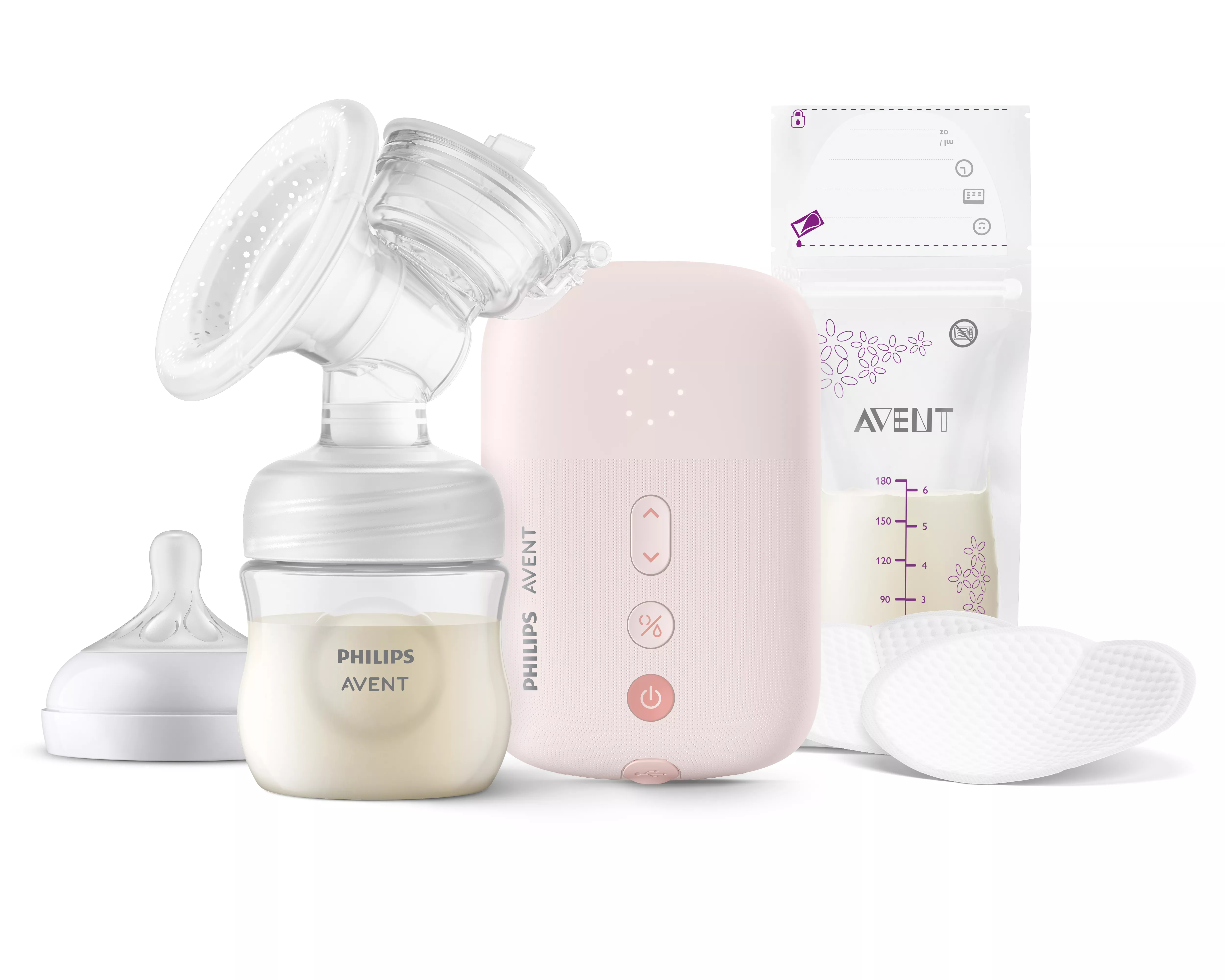 Philips AVENT SCF395 Elektrisk brystpumpe, Elektronisk, Lyserød