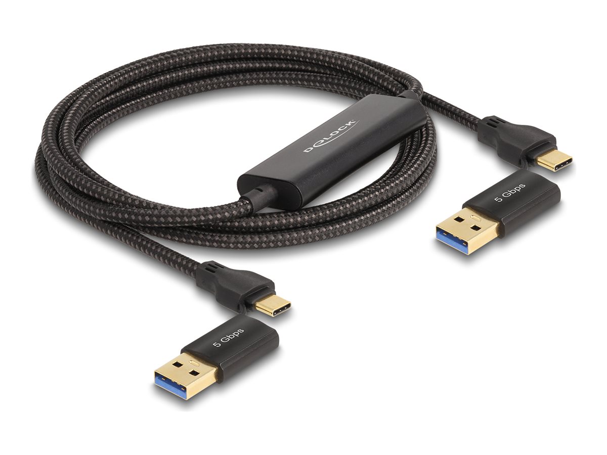 DeLOCK USB-C kabelsæt 2m Sort