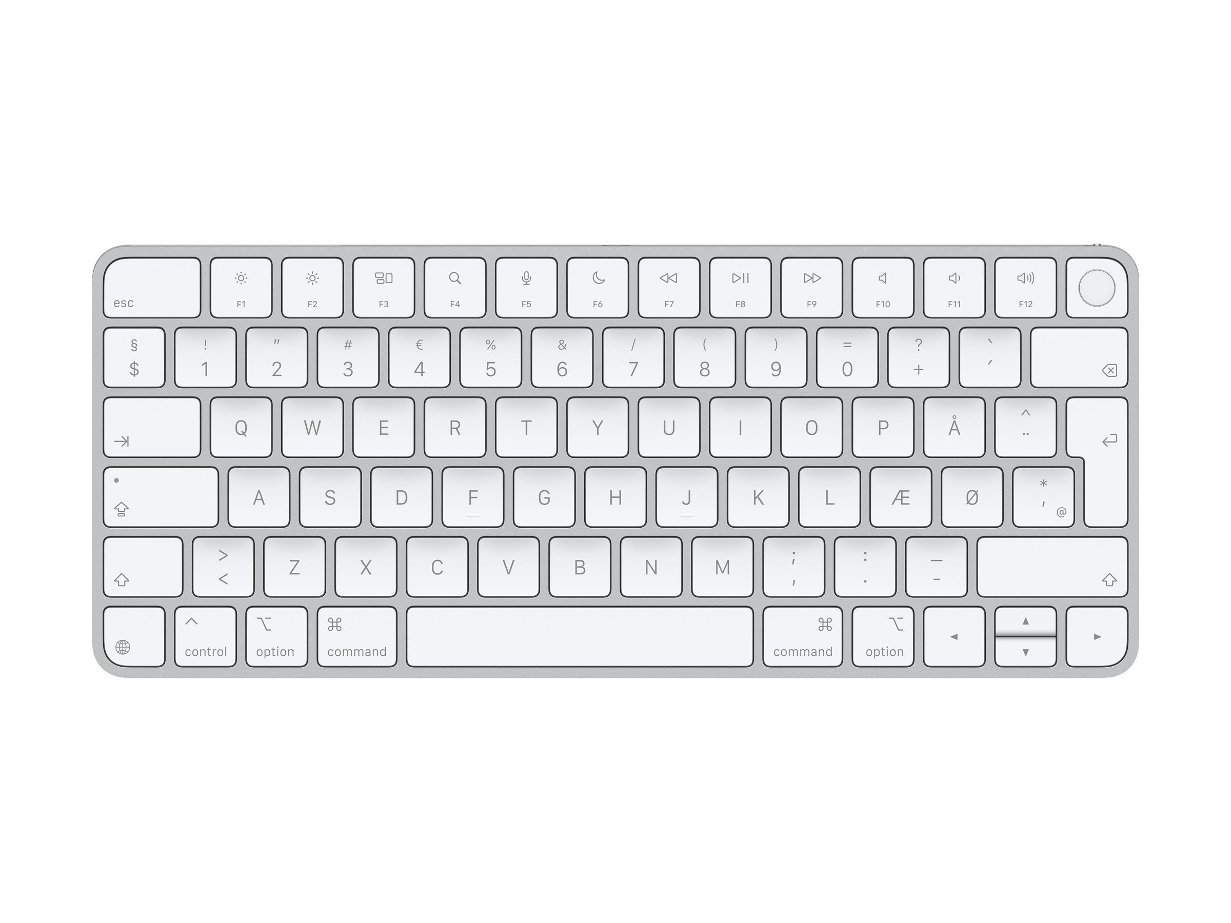 Apple Magic Keyboard Touch Id Apple Silicon Usb-c (2024) Kablet Og Trådløs Dansk