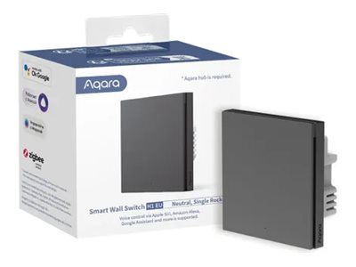 Aqara Light Switch H2 EU (4 Buttons 2 Channels) - White Frame with Dark Grey Buttons