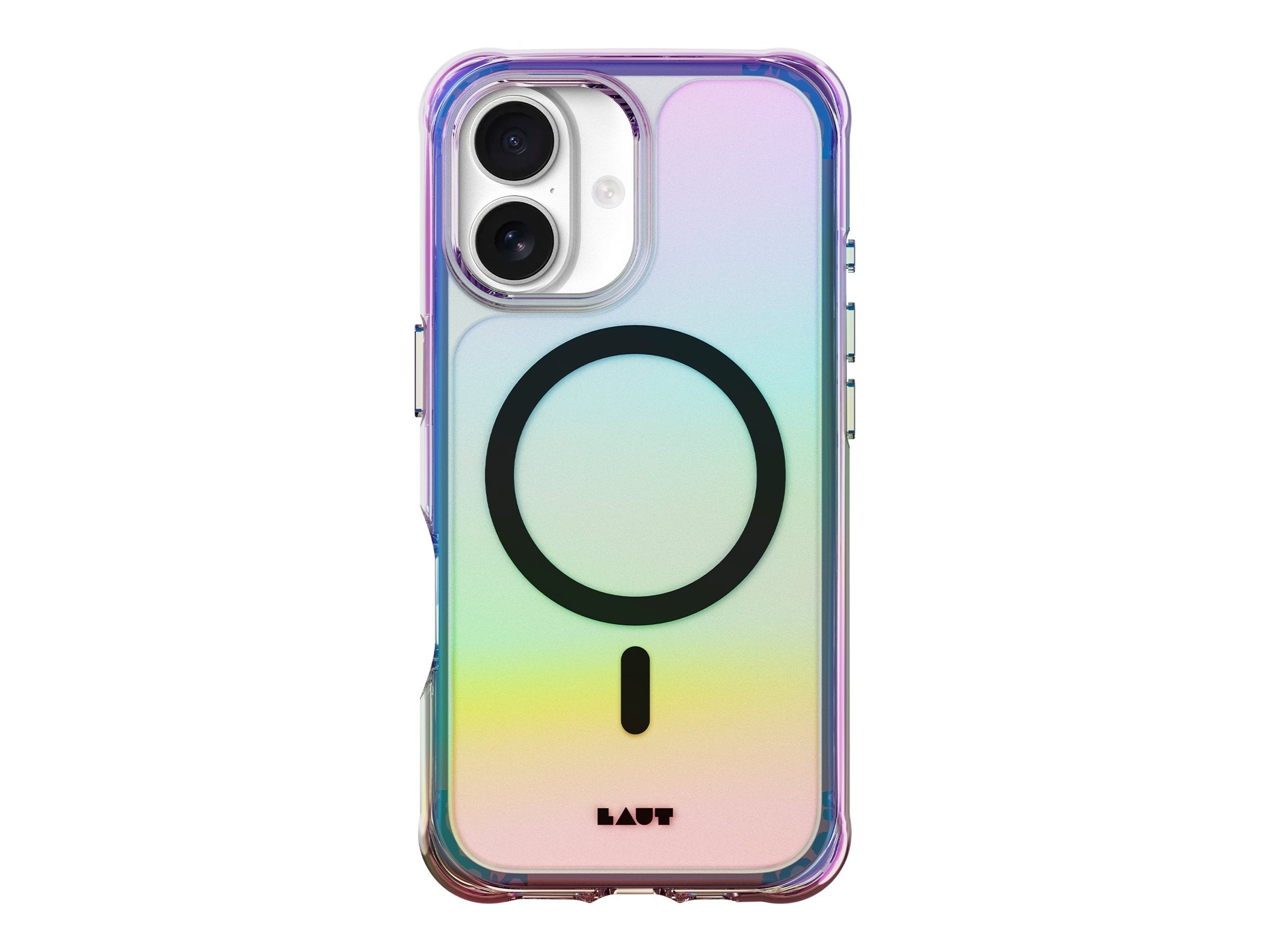 LAUT AERO Holo Midnight mobilcover til iPhone 16 cm (6,3") - gennemsigtig/multifarvet, MagSafe