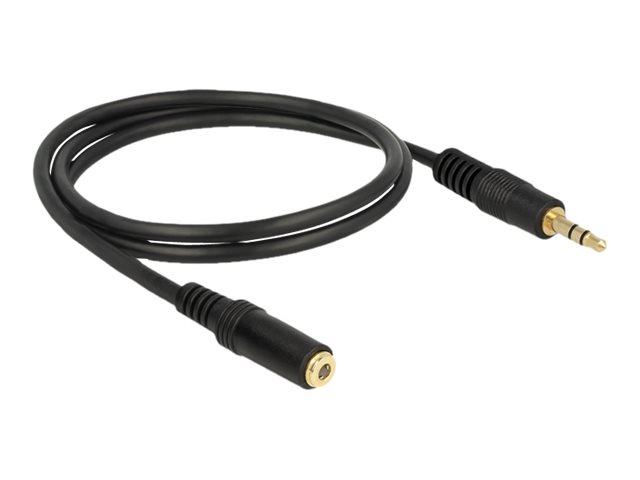Delock Forlængerkabel til audio 1m Sort