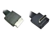 Intel OCuLink Cable Kit AXXCBL800CVCR - SAS internt kabel - 4i MiniLink SAS (SFF-8611) (han) lige til 4i MiniLink SAS (SFF-8611) (han) højrevinklet - 80 cm