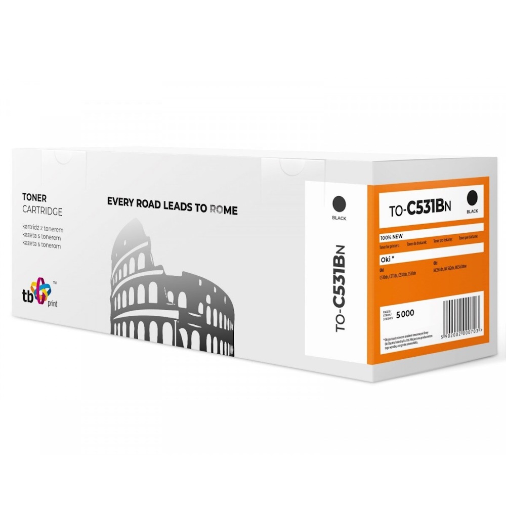 Kasetė lazeriniui spausdintuvui TB Print TO-C531BN, juoda