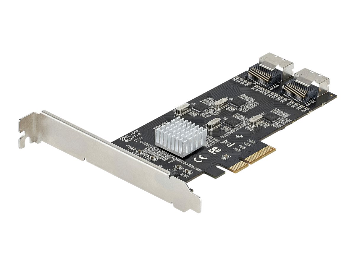StarTech.com SATA PCIe Card - PCI Express 6Gbps SATA Expansion Adapter Card 4 Host Controllers - SATA PCIe Controller Card - PCI-e x4 Gen 2 to SATA