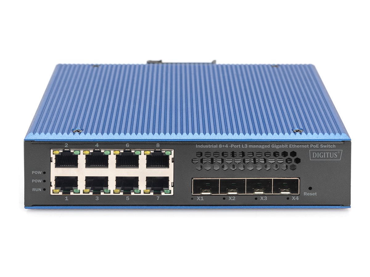 Digitus Dn-651161 Netværksswitch Administreret L2/l3 Gigabit Ethernet (10/100/1000) Strøm Over Ethernet (poe) Sort, Blå