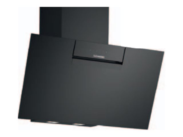 Siemens iQ300 LC87KFN60 - Hætte - skorsten vinklet - bredde: 79 cm - dybde: 43.3 cm - udtrækning og recirkulation (-) - sort