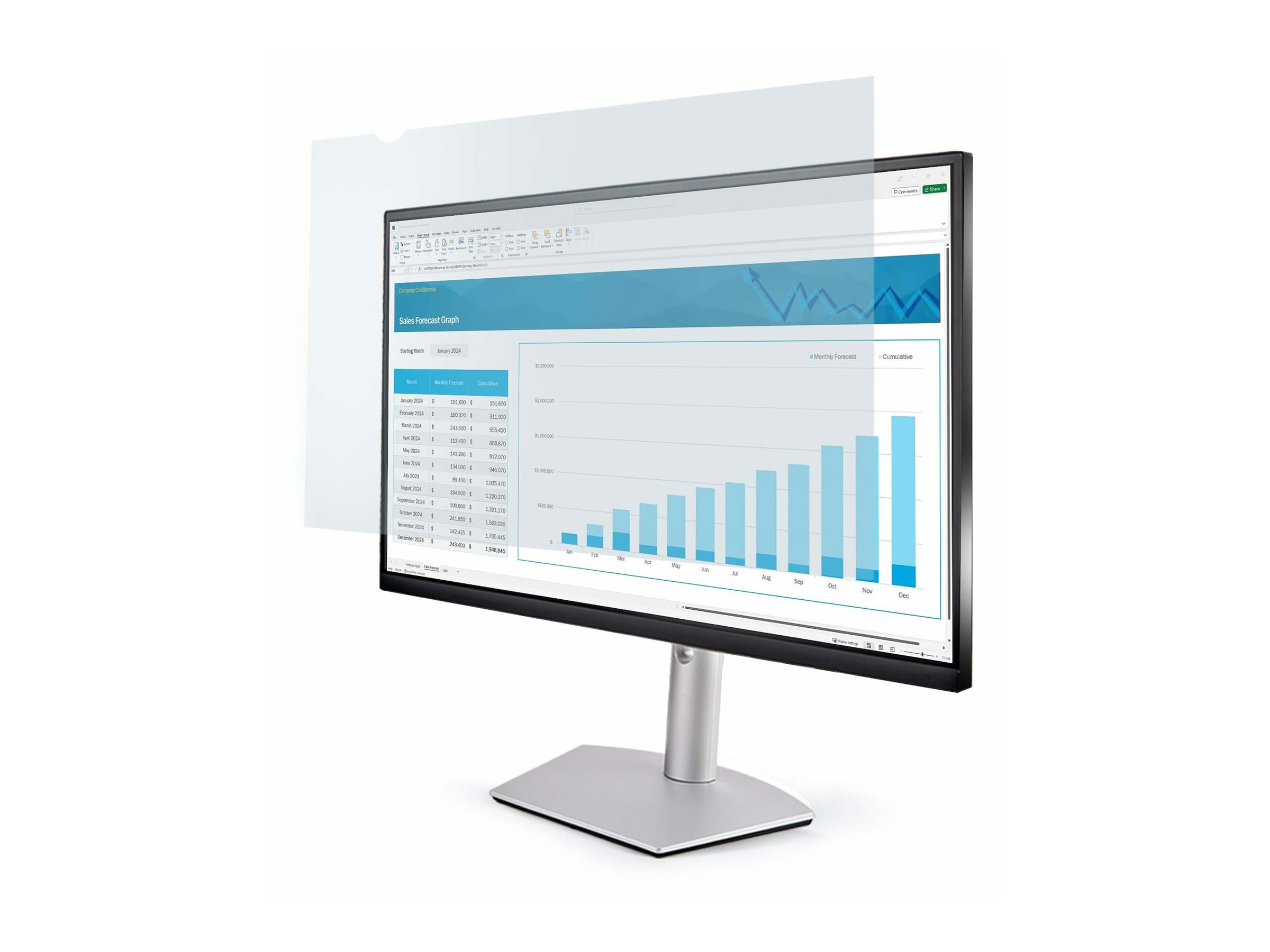 StarTech.com 24in 16:10 Anti-Blue Light Filter, BlueLight Screen Filter