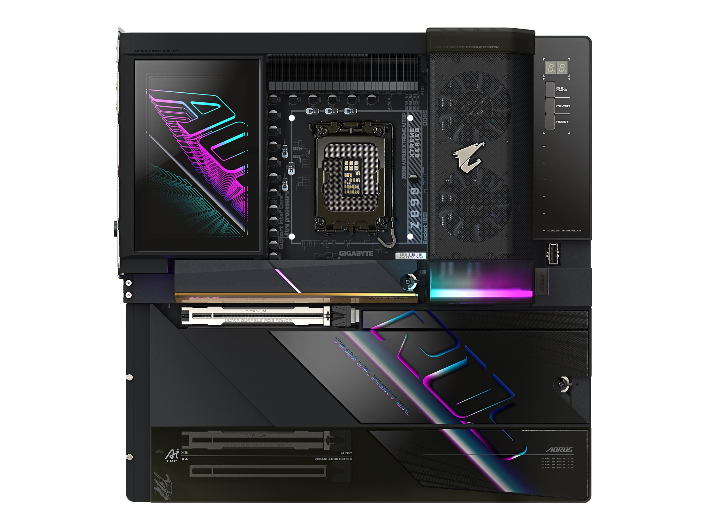 GIGABYTE Z890 AORUS XTREME AI TOP Bundkort - Intel Z890 - Intel LGA1851 socket - DDR5 RAM - Extended ATX