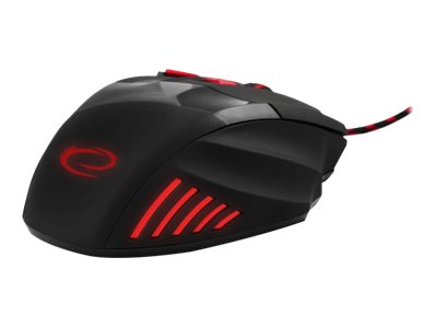Esperanza MX201 WOLF - mouse - USB - red - Mus - Optisk - 7 knapper - Rød