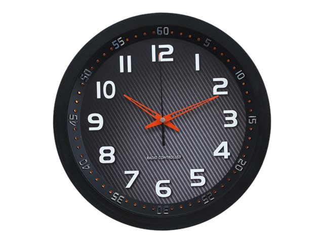 Technoline WT 8972, Væg, Radiostyret ur, Rund, Sort, Analog, 30 cm