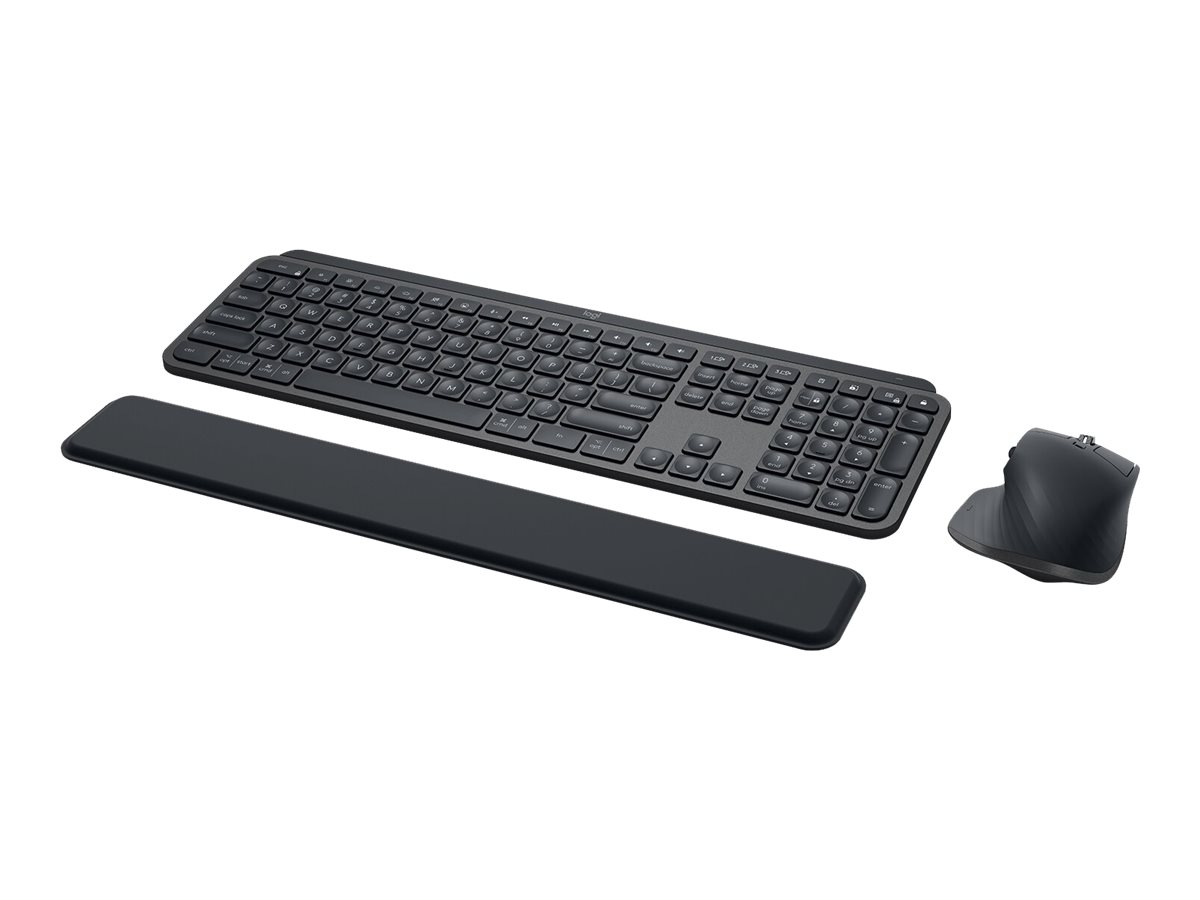 Logitech MX Keys Combo for Business - Sæt med mus og tastatur - bagbelyst - trådløs - Bluetooth LE - QWERTY - US International - grafit