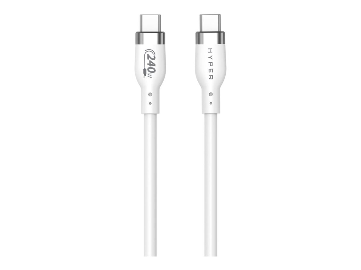 Targus Hyper - 2M silikone 240W USB-C opladerkabel - Hvid