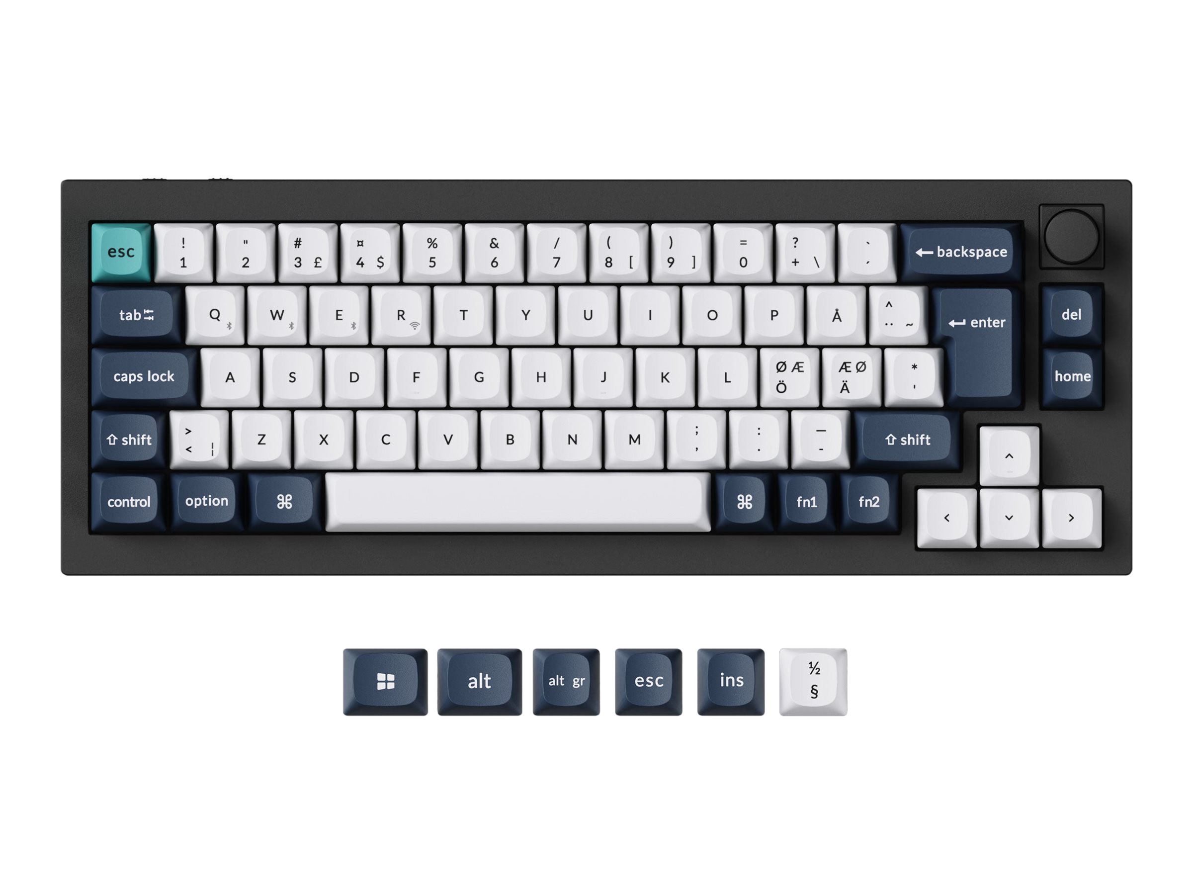 Keychron Q2 Max Tastatur Mekanisk Sydvendt RGB LED Trådløs Kablet Nordisk billede
