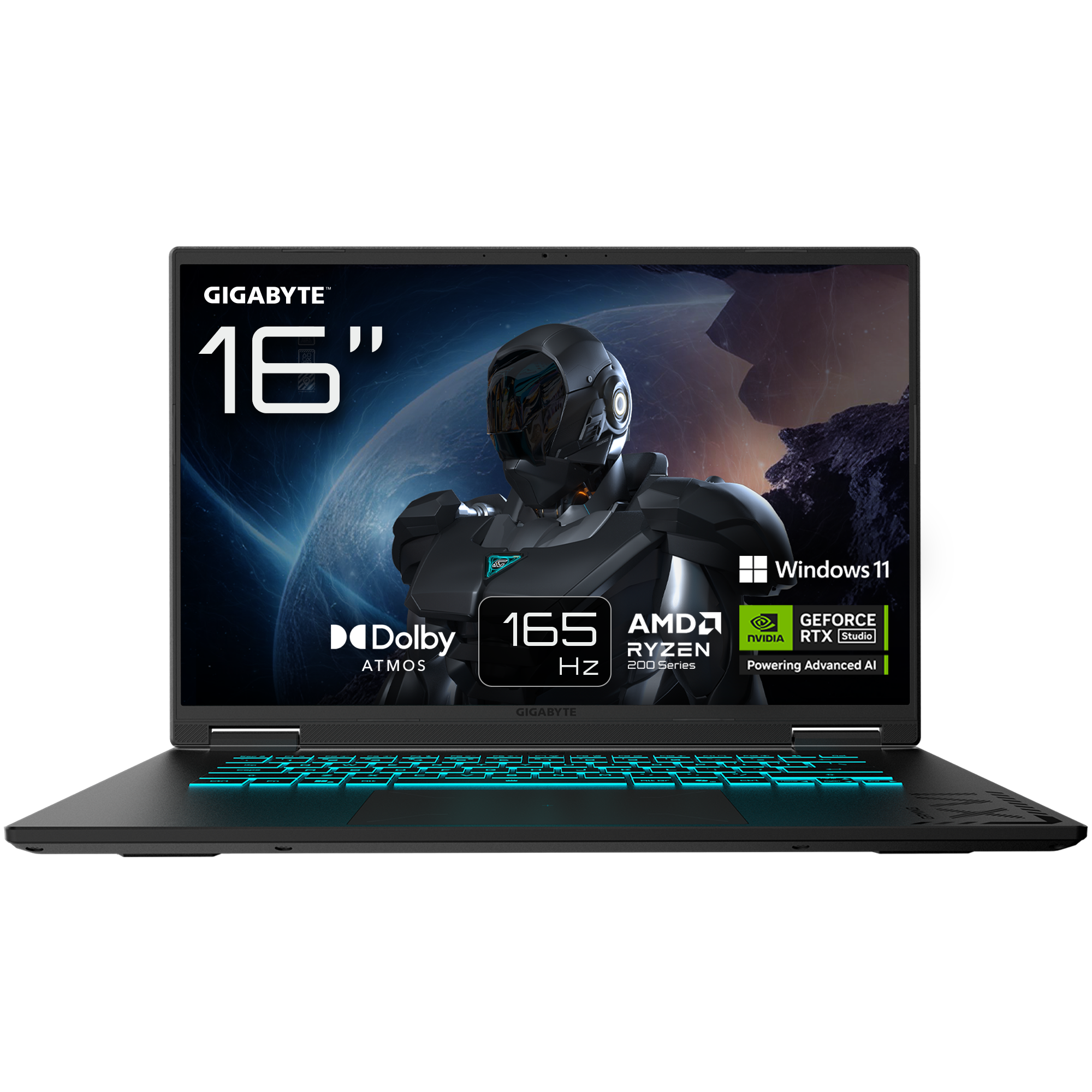 GIGABYTE GAMING A16 3THK3DE894SH laptop AMD Ryzen™ 7 260 40,6 cm (16") WUXGA 16 GB DDR5-SDRAM 1 TB SSD NVIDIA GeForce RTX 5050 Wi-Fi 6E (802.11ax) W