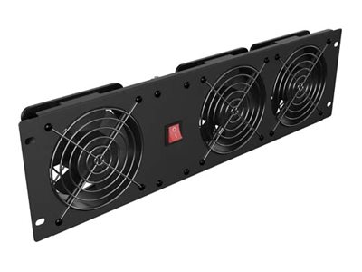 Lanberg - rack fan panel (vertical) - with three fans - 3U