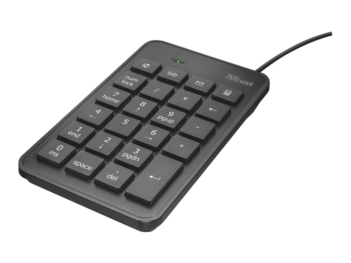Trust Xalas numerisk tastatur (USB) - Sort, 1,5 m kabel