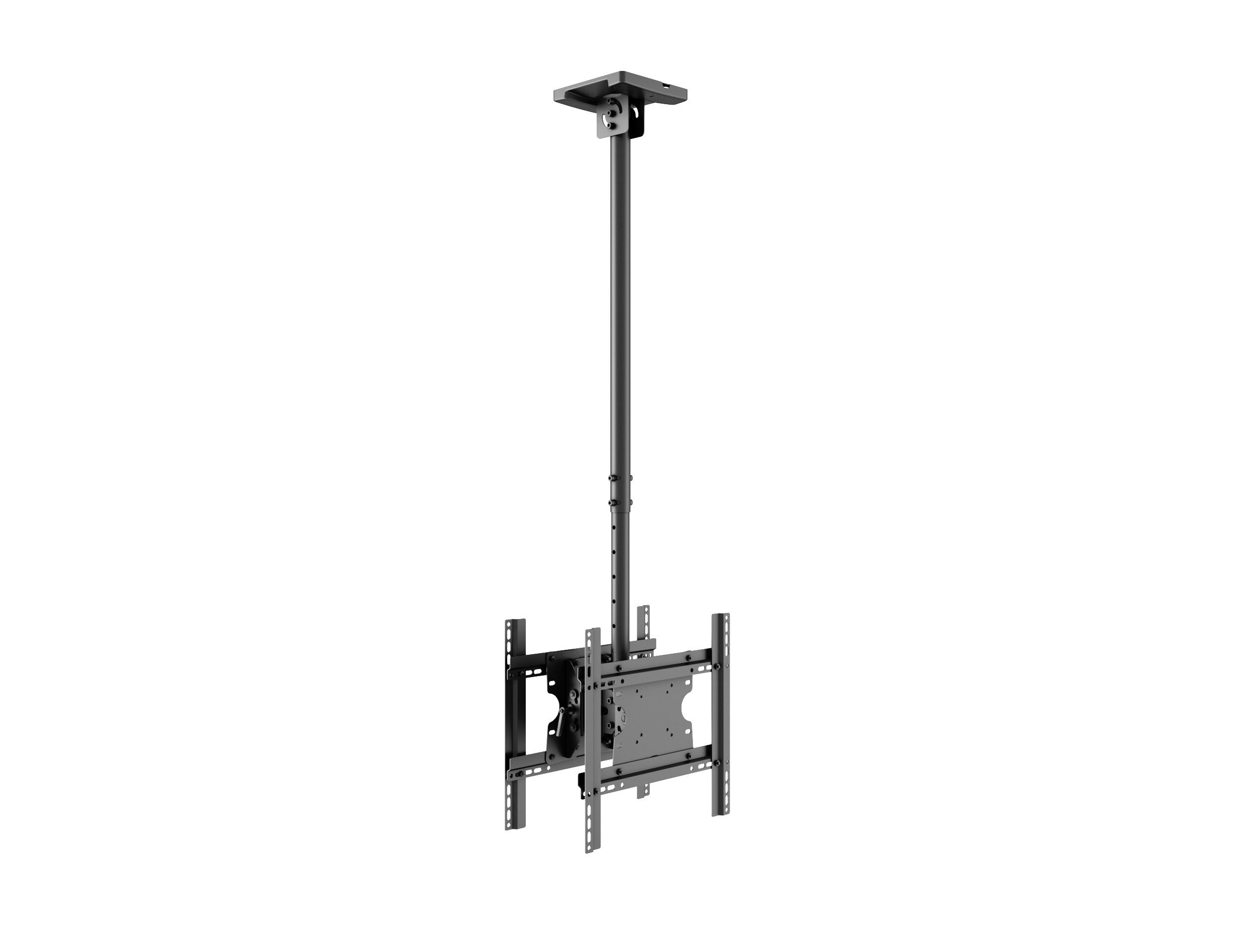Multibrackets M Public Ceilingmount Medium Back to Back - Monteringssæt (loftsplade, vippe loft montering, VESA adapter) - for 2 LCD displays - stål - sort - skærmstørrelse: 32-55 - loftsmonterbar