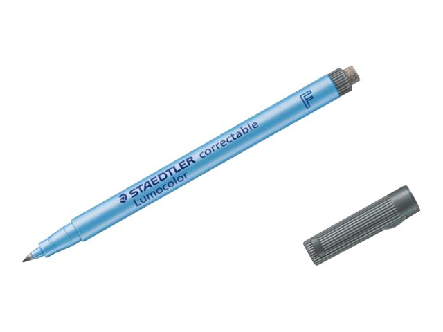 Staedtler LUMOCOLOR CORRECTABLE F 0,6mm SORT, ÆSKE 10 STK