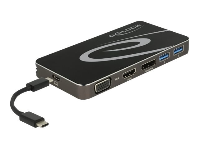 DeLOCK USB Type-C 3.2 Dockingstation 4K USB-C 3.2 Gen 1 / Thunderbolt 3 Dockingstation