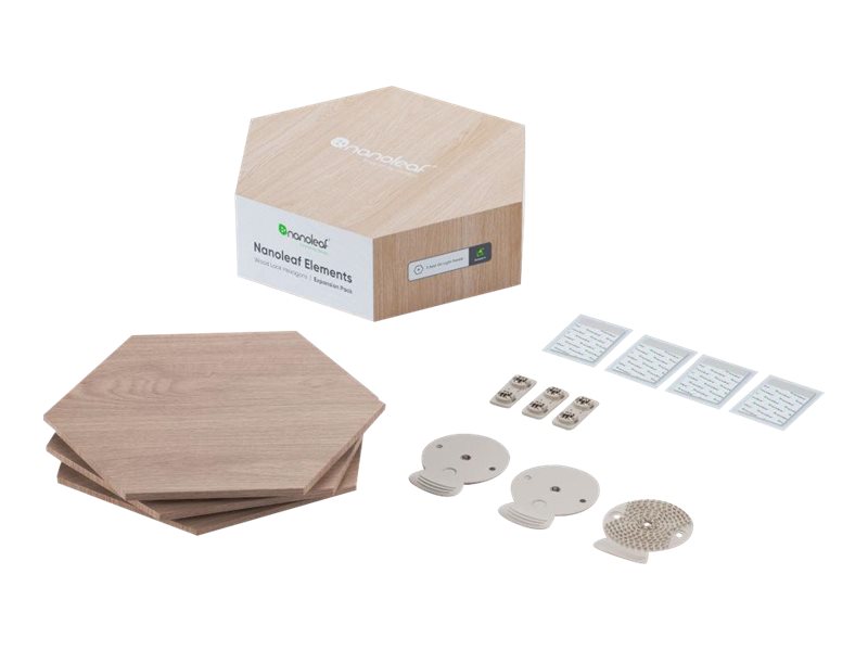 Nanoleaf Elements - Wood Look Hexagons Expansion Pack (3 Panels)