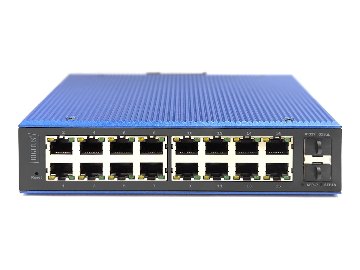 DIGITUS - switch - industrial - 16 ports - Managed