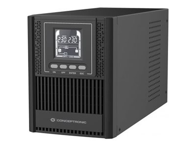Conceptronic ZEUS52E1K - UPS - on-line tower IEC - 900 Watt - 1000 VA