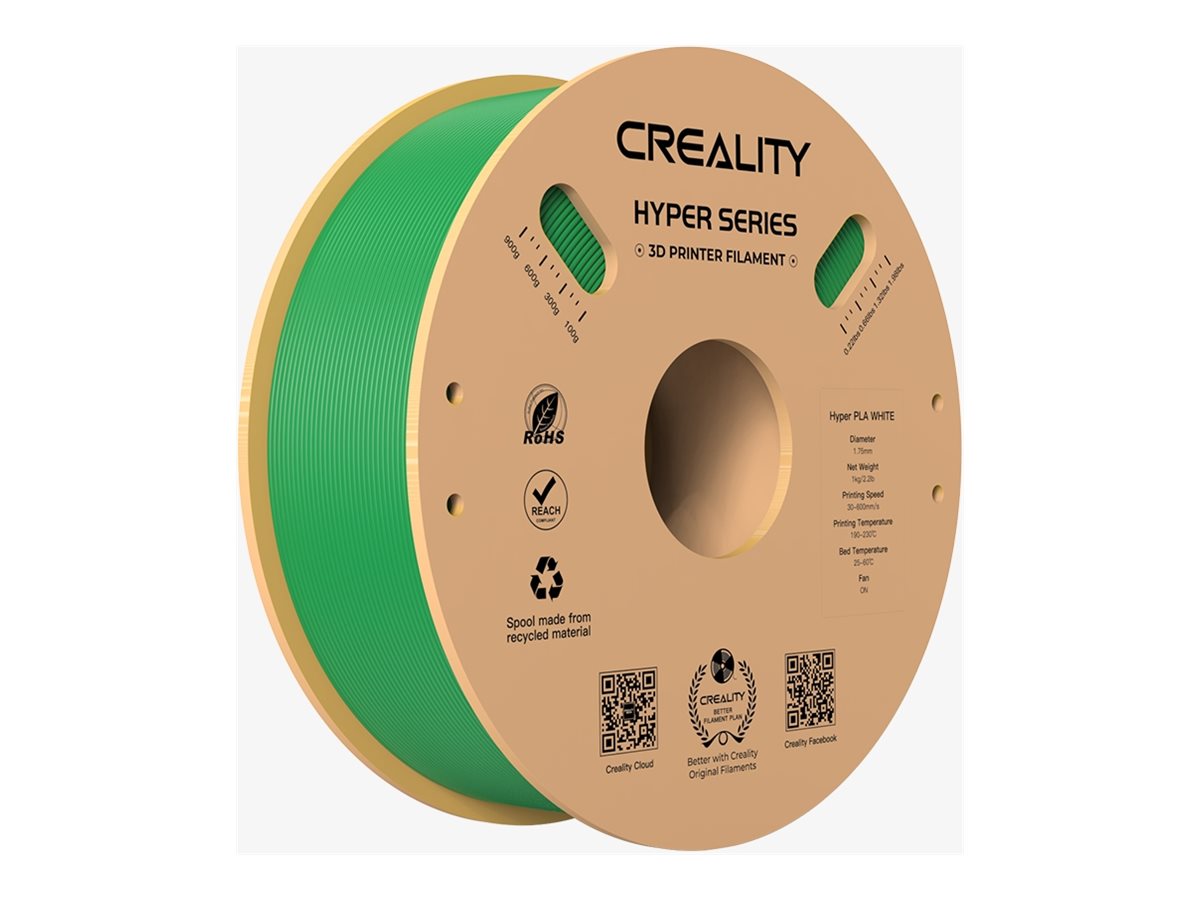 Creality Creality Hyper PLA - 1.75mm - 1kg Grøn 6971636401155 Modsvarer: N/A
