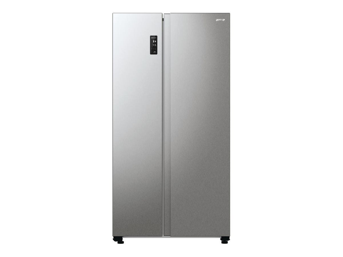Gorenje Advanced NRR9185EAXL - Køleskab/fryser - side-by-side - bredde: 91.5 cm - dybde: 67 cm - højde: 178.6 cm - 550 liter - Klasse E - metalgrå