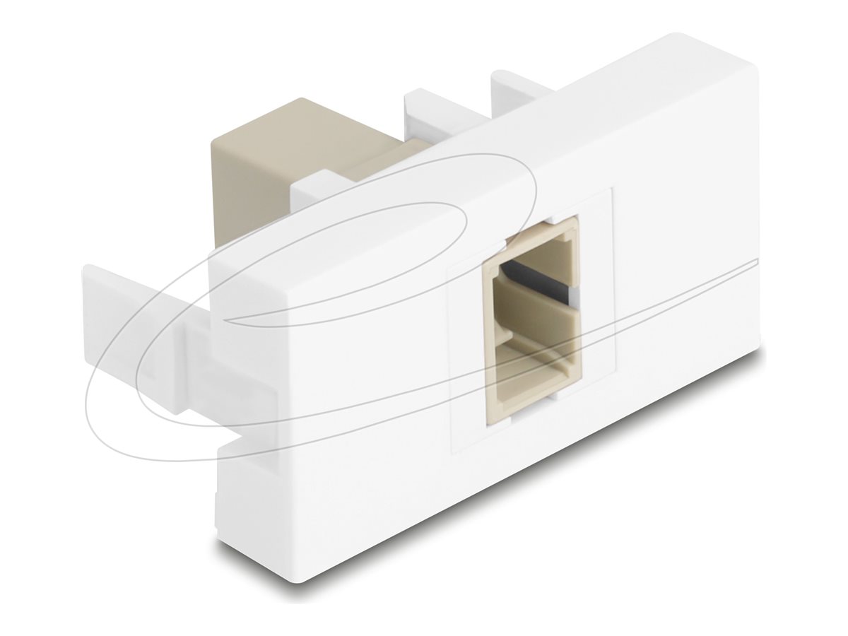 Delock Easy 45 - klik i-modul - 1 gang - beige, hvid