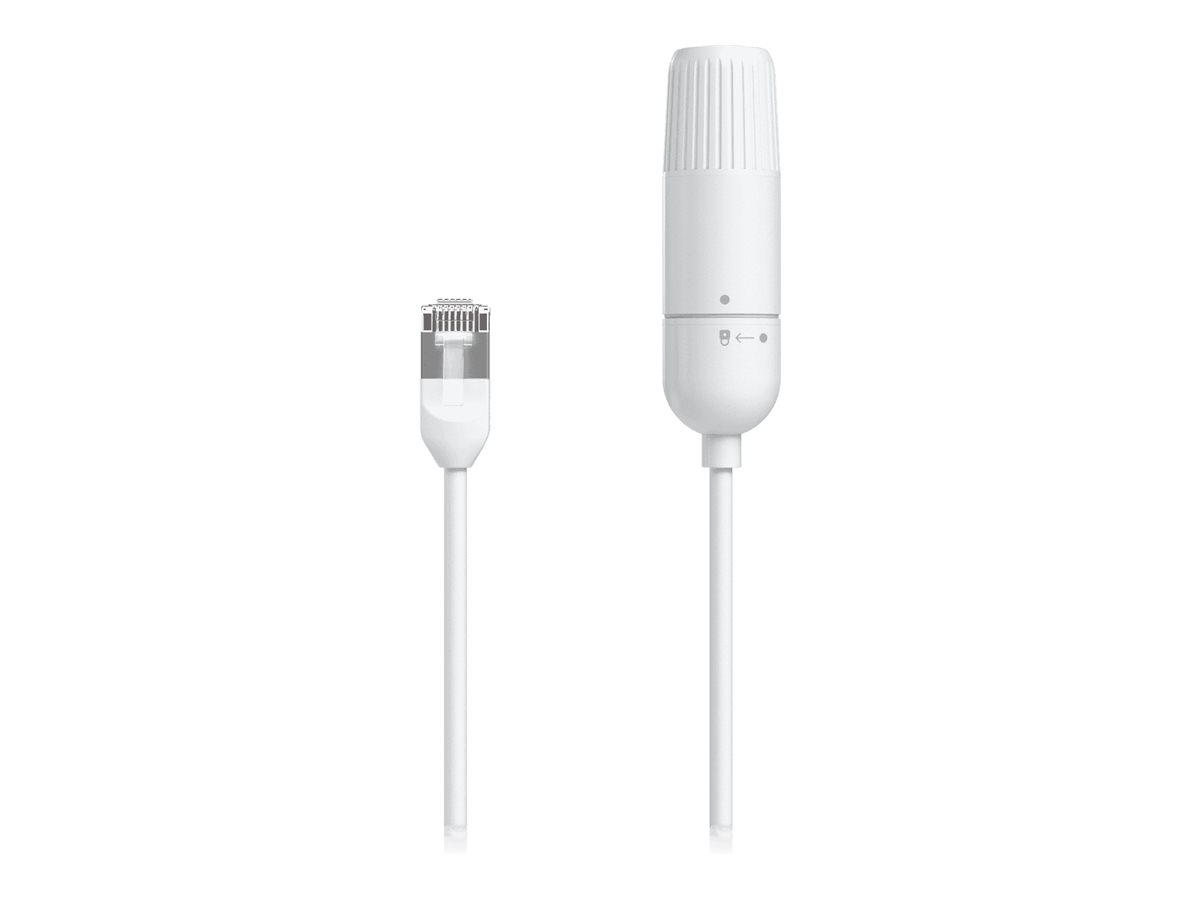 Ubiquiti UniFi - Forlængerkabel til netværk - RJ-45 (han) til RJ-45 (hun) - 15 cm - 3.5 mm - foldet uskærmet snoet par (F/UTP) - CAT 6a - indendørs/udendørs - hvid (pakke med 2)