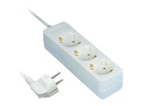 REV Stikdåse 3-stik 16A Hvid 1.4m