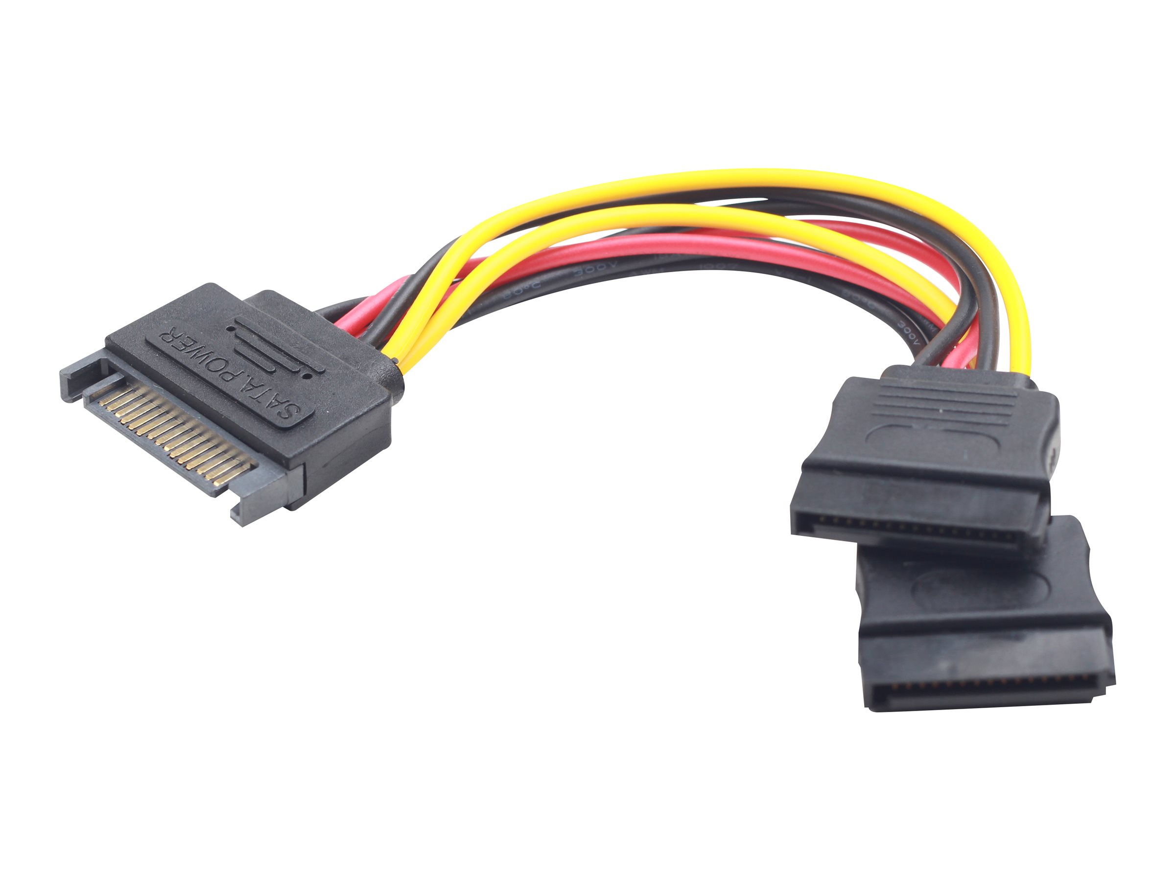 Cablexpert CC-SATAM2F-01 - Strøm-splitter - SATA strøm (hun) til SATA strøm (han) - 15 cm