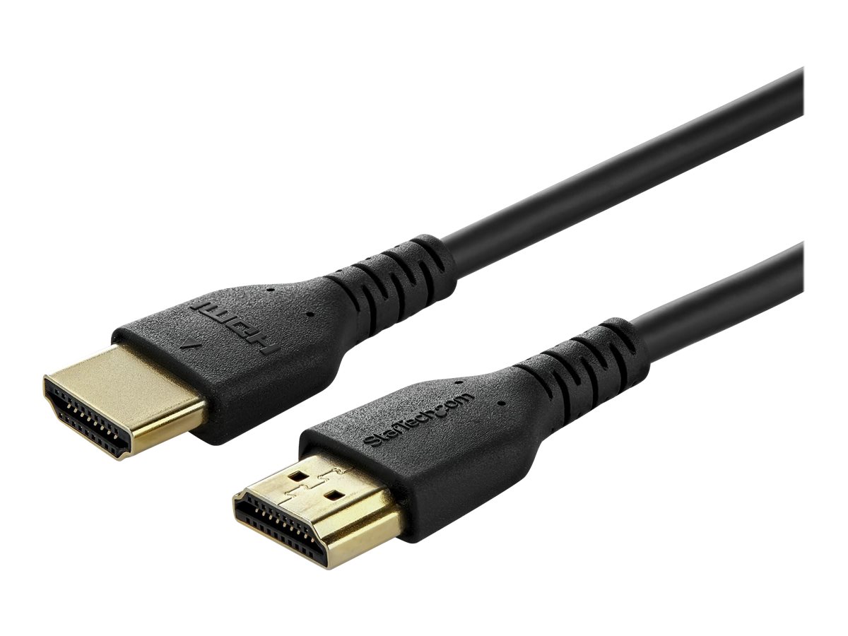StarTech.com High Speed HDMI Cable With Ethernet - Heavy Duty - Premium Certified 4K HDMI 2.0 Cord (RDHMM2MP) - HDMI with Ethernet cable - 2 m