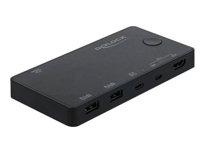 DeLock HDMI / USB-C KVM 4K 60 Hz USB 2.0 KVM / USB switch Desktop