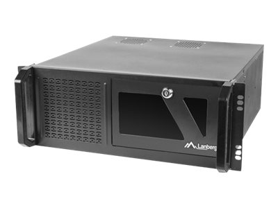 Lanberg - Rack-monterbar 4U - ATX - ingen strømforsyning - sort - USB/Lyd