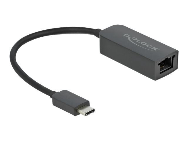 DeLock Netværksadapter USB-C 3.2 Gen 1 / Thunderbolt 3 2.5Gbps Kabling