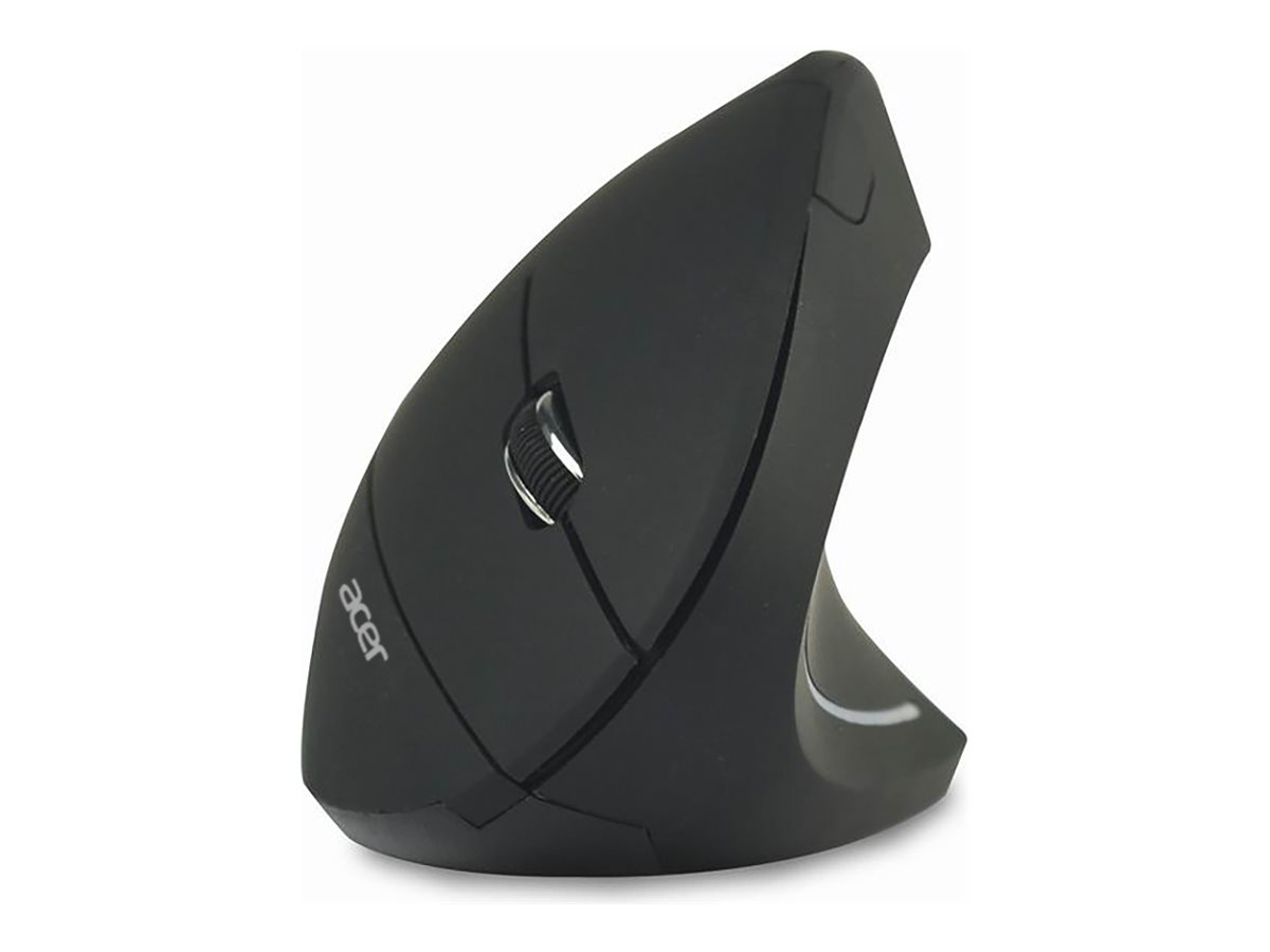 Acer - mouse - vertical - 2.4 GHz - black - Mus - Optisk - 6 knapper - Sort