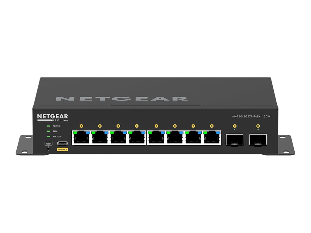 Netgear Gsm4210px-100eus Netværksswitch Administreret L2/l3 Gigabit Ethernet (10/100/1000) Strøm Over Ethernet (poe) Sort