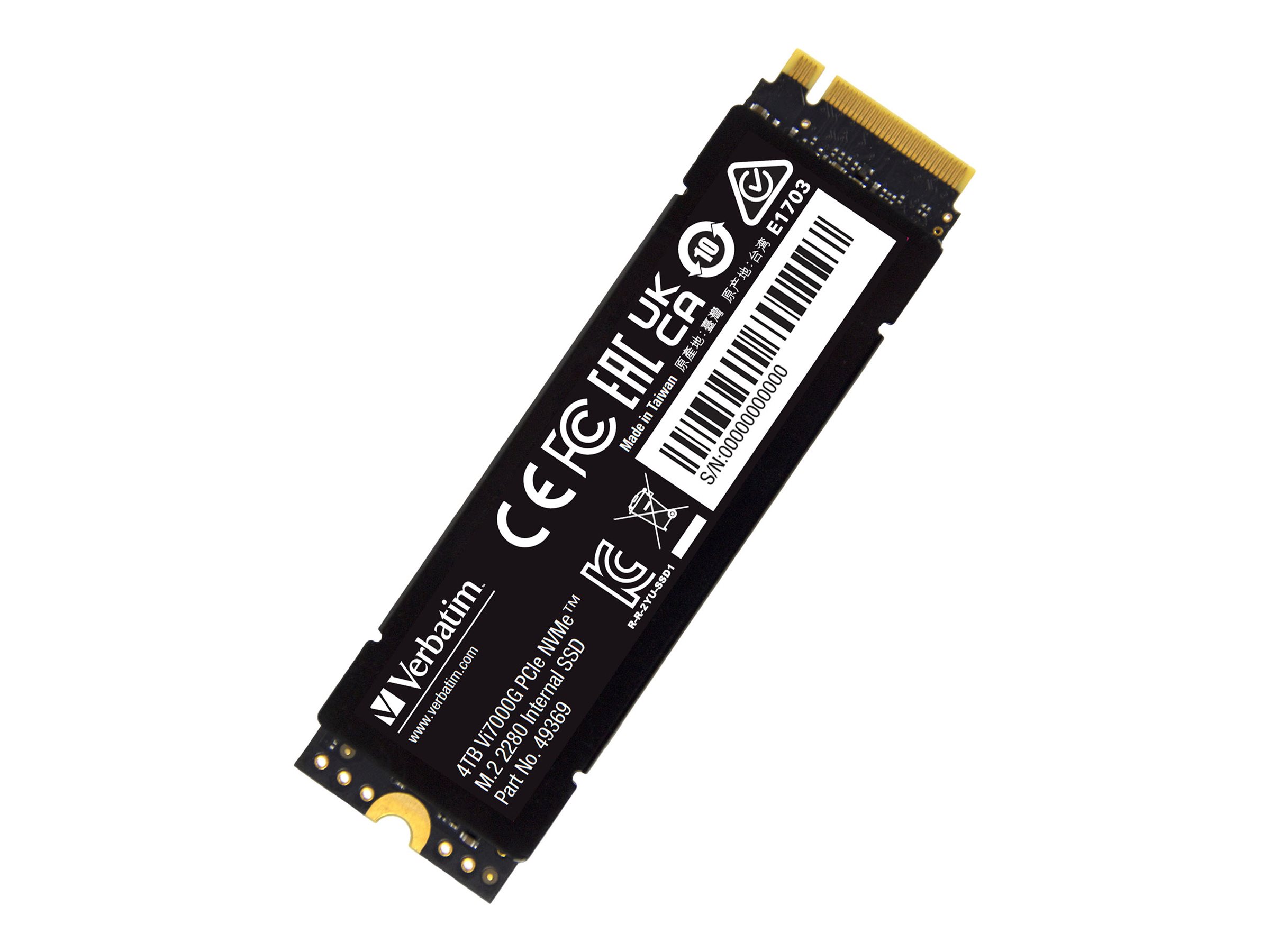 Verbatim SSD Vi7000G 4TB M.2 PCI Express 4.0 x4 (NVMe)