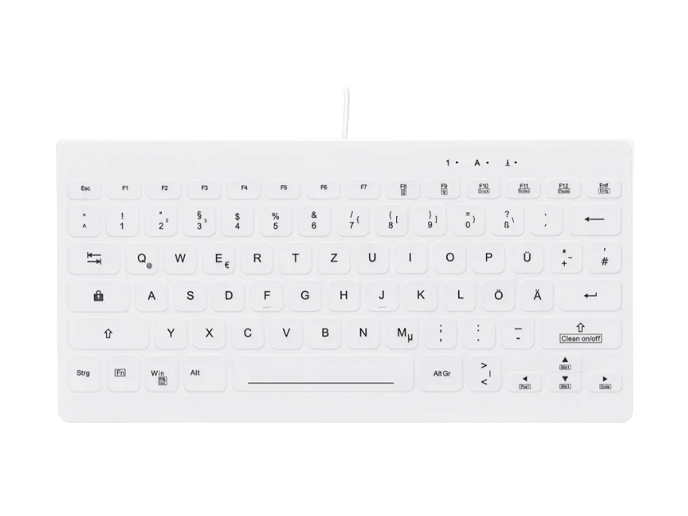 Cherry AK-C4112 - keyboard - medical com - Tastatur - Tysk - Hvid