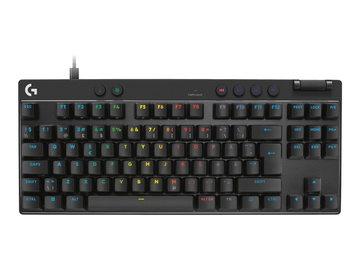 Logitech G PRO X TKL - Logitech Magnetic Analog - Linear - Gaming Tastatur - Uden Numpad - Nordisk - Sort