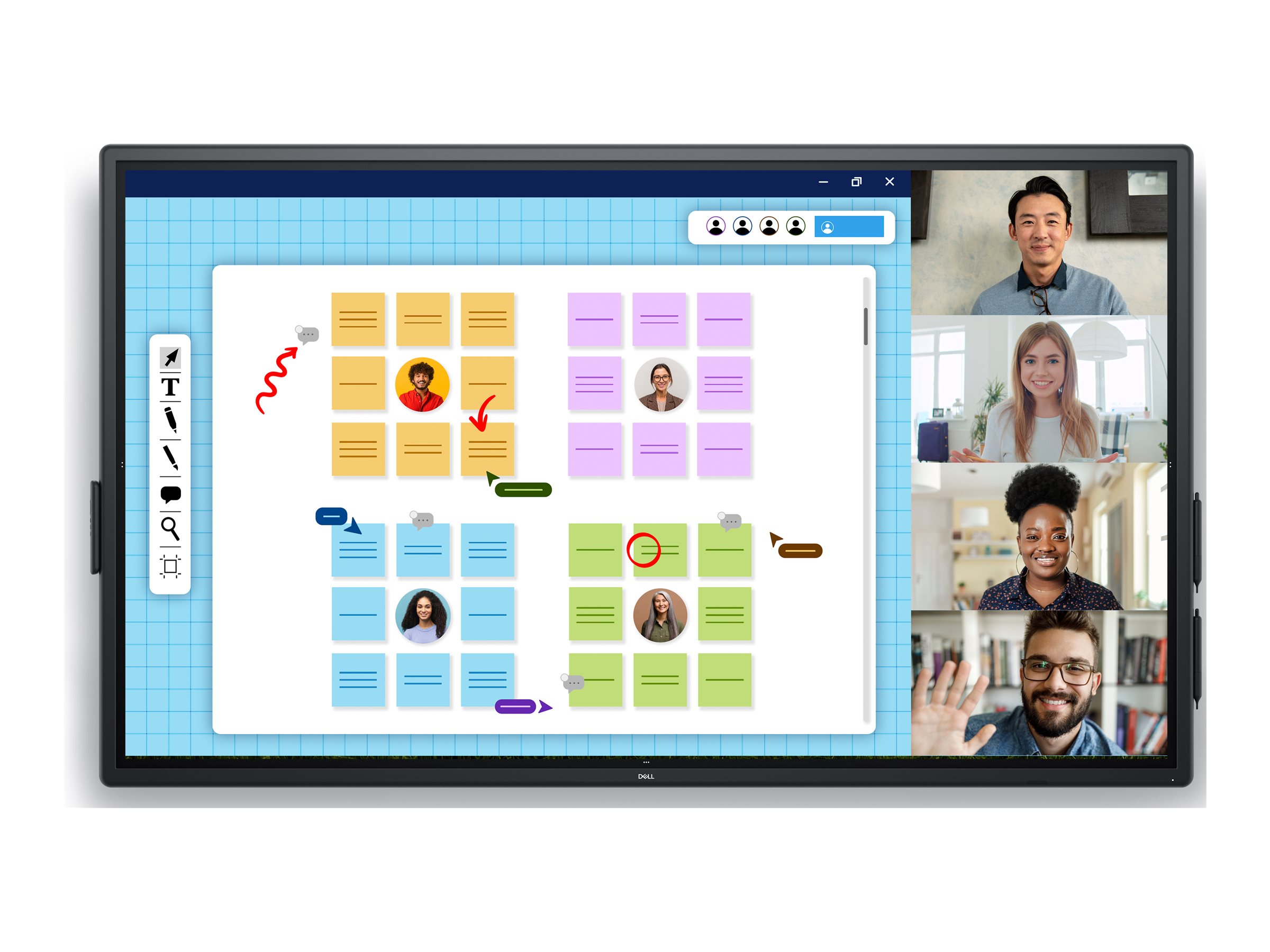 Dell Pro 75 Plus 4K Touch Monitor P7525QT - 75 Diagonal klasse (74.5 til at se) LED-bagbelyst LCD paneldisplay - interaktiv - med berøringsskærm (multi-berøring) - 4K UHD (2160p) 3840 x 2160