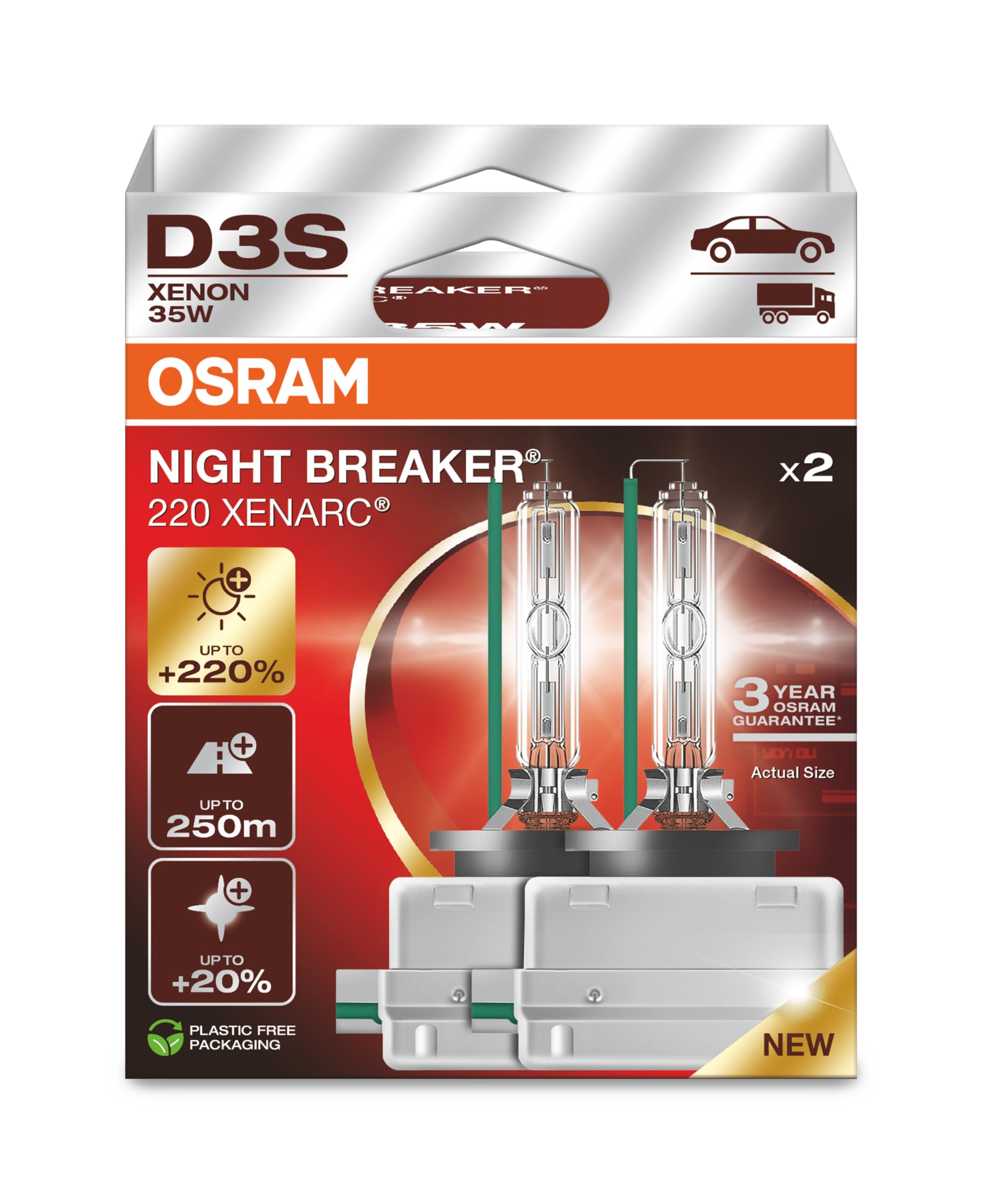 Osram Xenarc Night Breaker 220 D3S Xenon Pærer 2stk