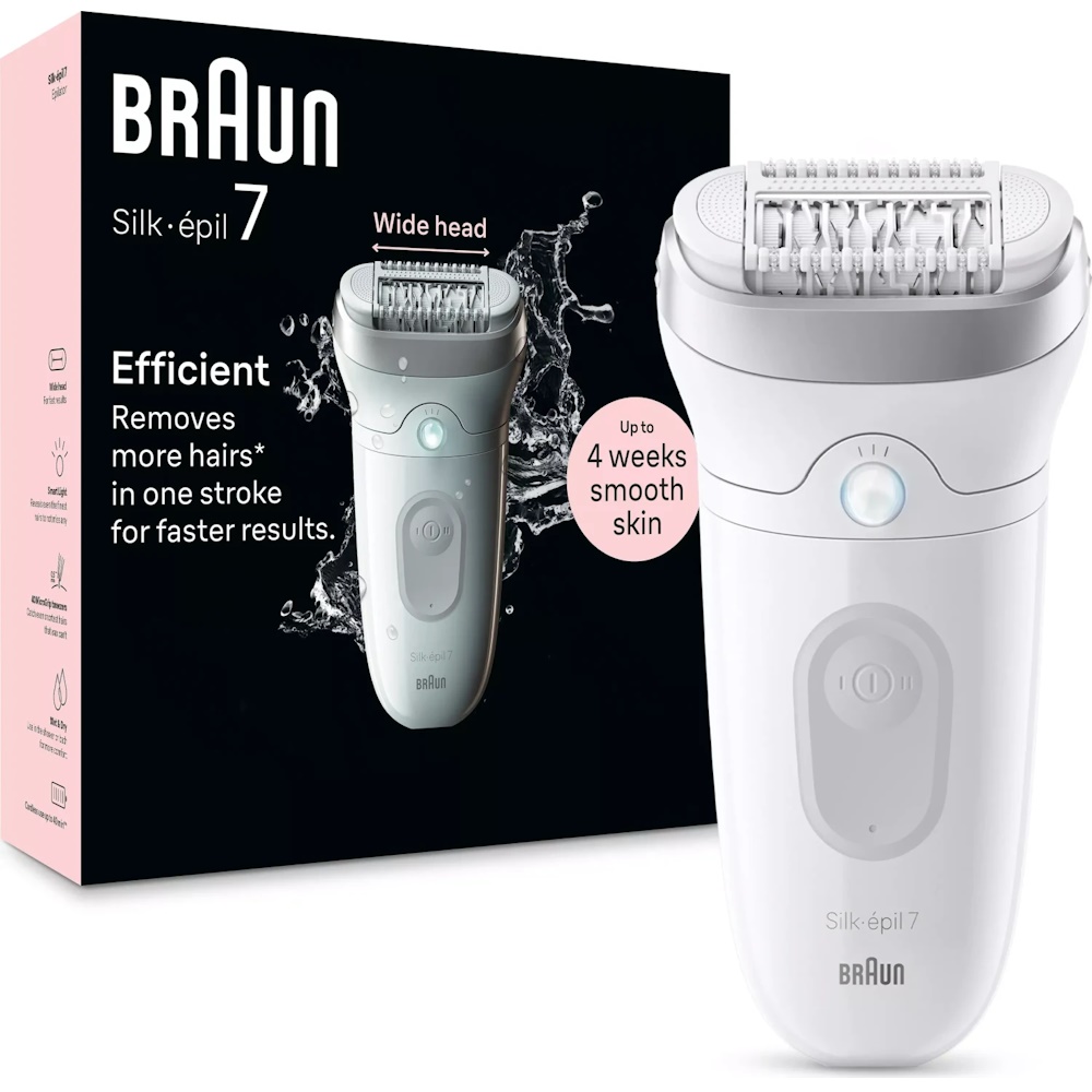 Braun Silk-epil 7 SE7-011 Epilator Hvid/Sølv