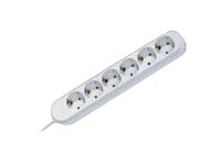 Bachmann SMART Stikdåse 6-stik 16A Hvid 5m