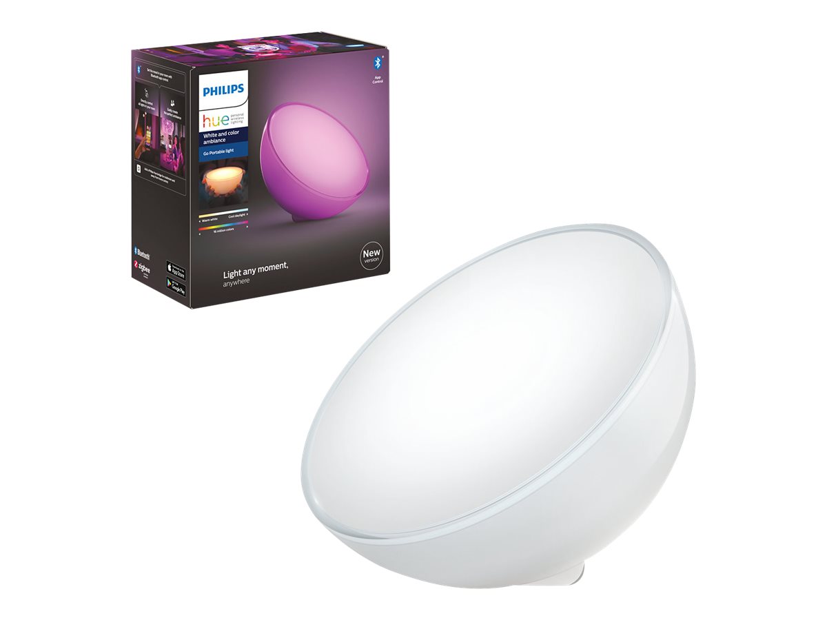 Philips Hue White & Color Ambiance Go tragbare Tischleuchte weiß, 2er Pack