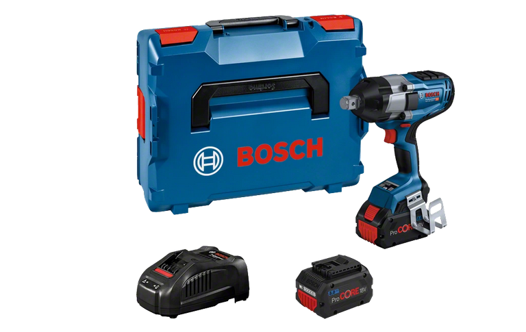 Bosch GDS 18V-1050 H, Slagnøgle, Pistolhåndtag, 3/4, Sort, Blå, Bøjlekrog, 1750 rpm