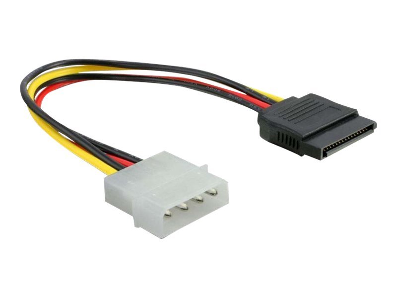 DeLOCK power cable - SATA power to 4 PIN internal power - 15 cm